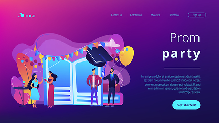 Image showing Prom party concept landing page.