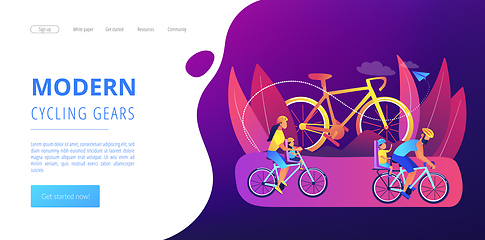 Image showing Cycling experiences concept landing page.