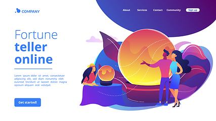 Image showing Fortune telling concept landing page