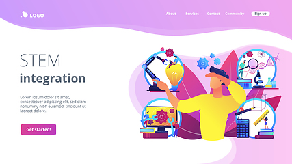 Image showing STEM education concept landing page