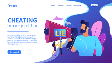 Image showing Cheating concept landing page.