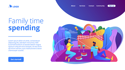 Image showing Summer picnic concept landing page.