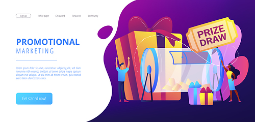 Image showing Prize draw concept landing page.