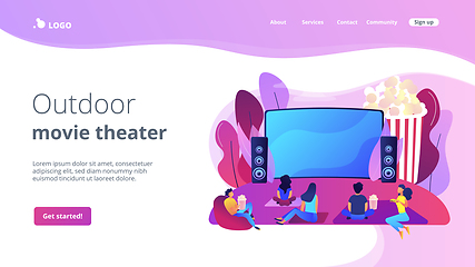 Image showing ?pen air cinema concept landing page