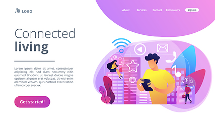 Image showing Connected living concept landing page.