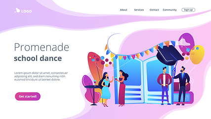 Image showing Prom party concept landing page.