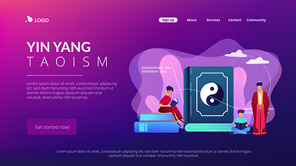 Image showing Taoism concept landing page.