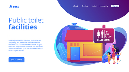 Image showing Public restroomsconcept landing page