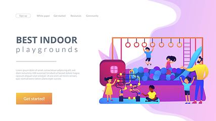 Image showing Playroom for kids concept landing page