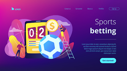 Image showing Sports betting concept landing page.