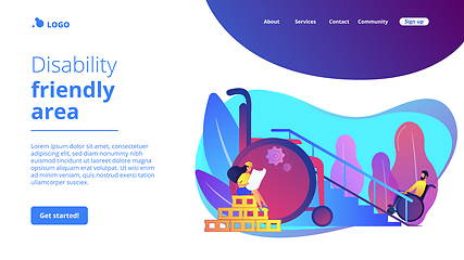 Image showing Accessible environment designing concept landing page