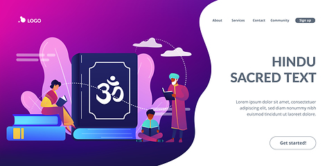 Image showing Hinduism concept landing page.