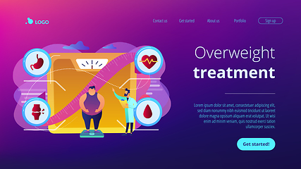 Image showing Obesity health problem concept landing page.