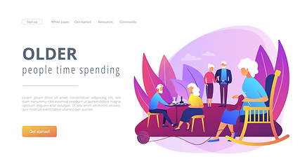 Image showing Activities for seniors concept landing page