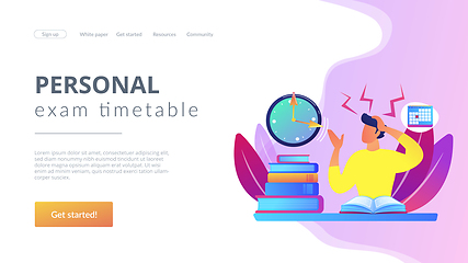 Image showing Exams and tests concept landing page