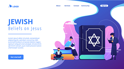 Image showing Judaism concept landing page.