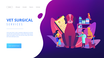 Image showing Vet clinic concept landing page