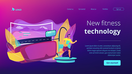 Image showing VR fitness gym concept landing page.