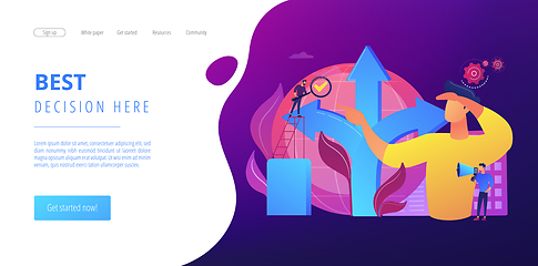 Image showing Decision making concept landing page
