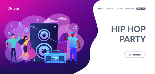 Image showing Hip-hop music concept landing page.