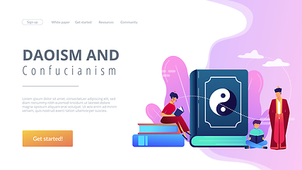 Image showing Taoism concept landing page.