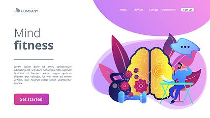 Image showing Mind fitness concept landing page