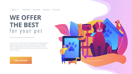 Image showing Pet services concept landing page