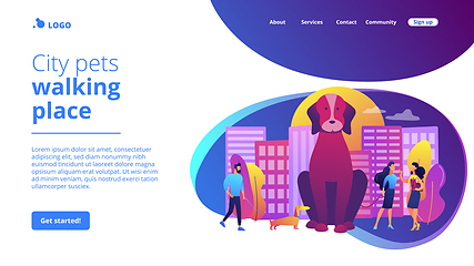 Image showing Pet in the big city concept landing page