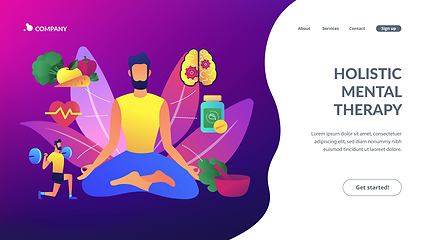 Image showing Holistic medicine concept landing page