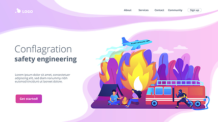 Image showing Prevention of wildfire concept landing page.