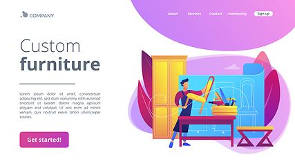 Image showing Custom furniture concept landing page