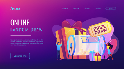 Image showing Prize draw concept landing page.