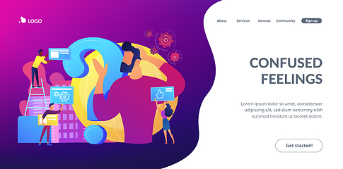 Image showing Confusion concept landing page