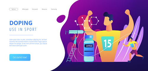 Image showing Doping test concept landing page.