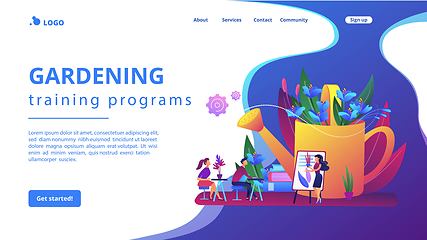 Image showing Garden workshop concept landing page