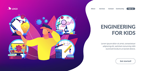 Image showing STEM education concept landing page