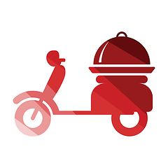 Image showing Delivering motorcycle icon