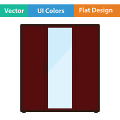 Image showing Wardrobe with mirror icon