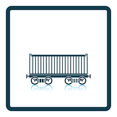 Image showing Railway cargo container icon