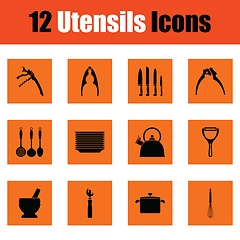 Image showing Utensils icon set