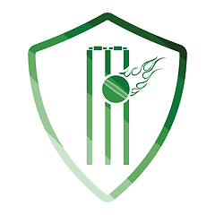 Image showing Cricket shield emblem icon
