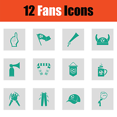 Image showing Fans icon set