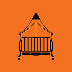 Image showing Crib with canopy icon