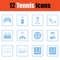 Image showing Tennis icon set