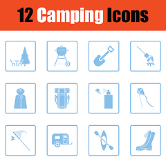 Image showing Camping icon set