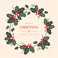 Image showing Greeting card for ad. Concept of Christmas, 2021 New Year\'s, winter mood, holidays. Copyspace, postcard.