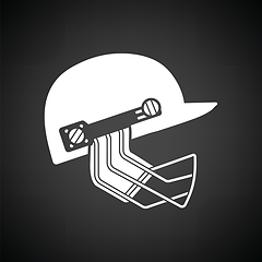 Image showing Cricket helmet icon