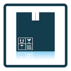 Image showing Cardboard package box icon