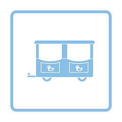 Image showing Wagon of children train icon