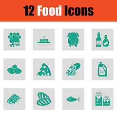 Image showing Food icon set